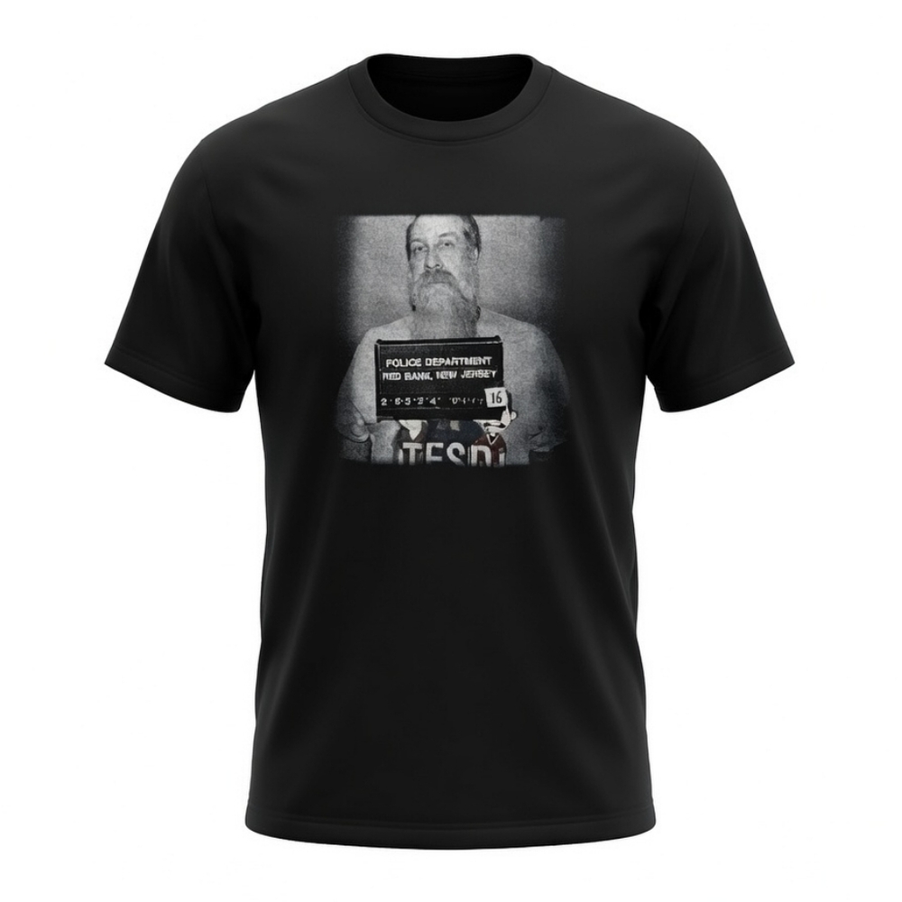 TESD Bryan Johnson Mugshot T-Shirt XXL | Tell Em Steve Dave Podcast